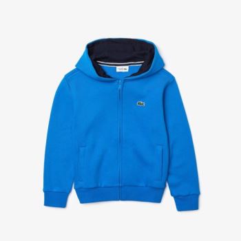 Lacoste SPORT Tennis Zippered Fleece Sweatshirt - Mikiny Dětské Blankyt / Tmavě Blankyt Blankyt | CZ